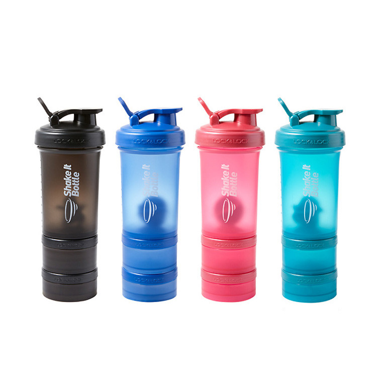 Bình Lắc Shake It Locknlock, 600ml - 4 Màu (Đen, Xanh Dương, Xanh Lá, Hồng) - HAP945